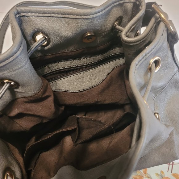 Scarleton Women's Grey Shoulder Handbag Tote Purse, Soft Vegan Leather Bag - Picture 3 of 10